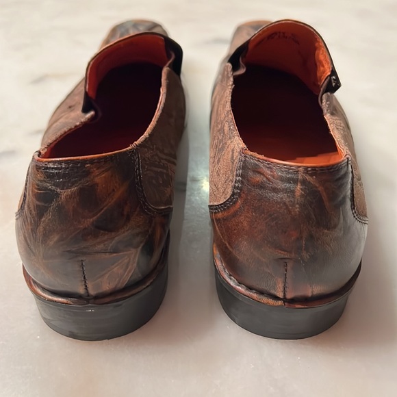 Robert Wayne men’s leather shoes; stylish and exotic; multi-colored rustic/black - Picture 4 of 8